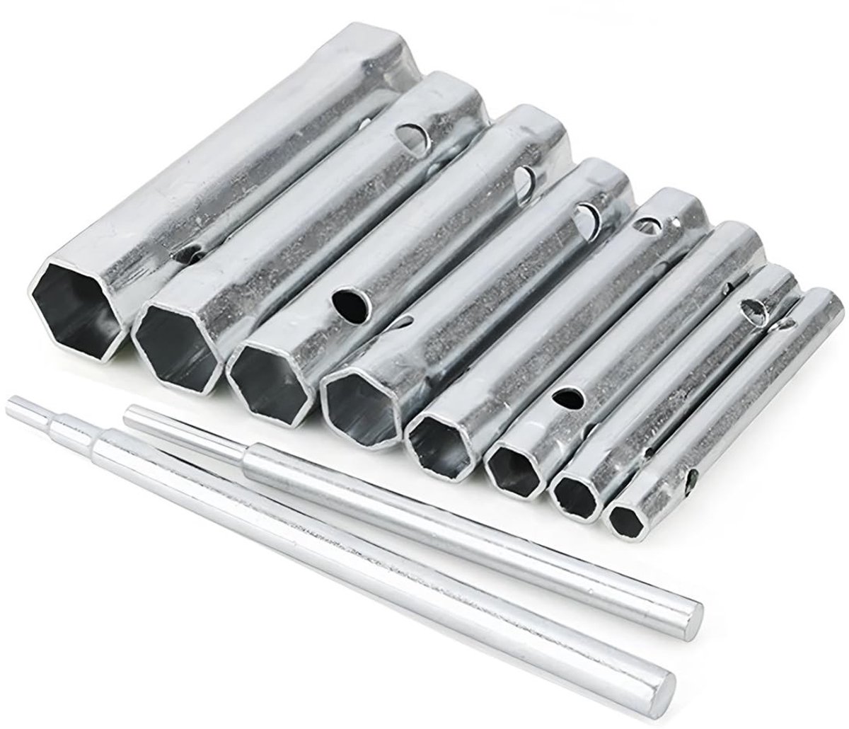 Dailygoods - Dailygoody - Buissleutels - 10 Stuks Metrische Set - Verzinkt Koolstofstaal - Geschikt voor Loodreparatie - 6-22 mm