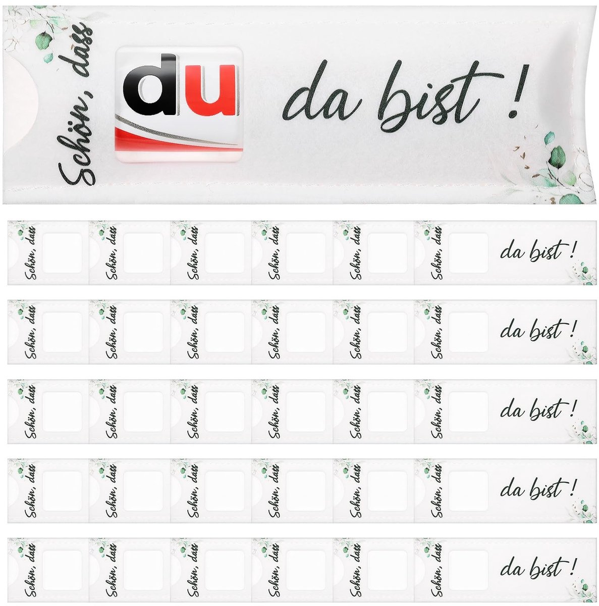 Dailygoods - Dailygoody - Vilten chocoladehoezen - Chocoladeverpakking - 30 stuks - Uniek ontwerp - Bruiloft en verjaardag - Cadeau-idee voor elke gelegenheid