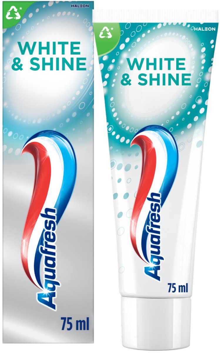 Aquafresh Tandpasta White & Shine - 6 x 75 ml - Voordeelverpakking