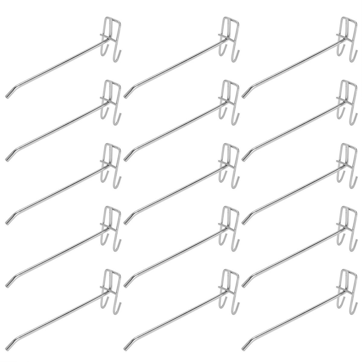 Dailygoods - Dailygoody - Pegboard Hooks - Sterke Wandbeugels - Organisatie in Garage en Winkel - 30 Stuks - Handige Haakjes - Geschikt voor Garages en Winkels - K...