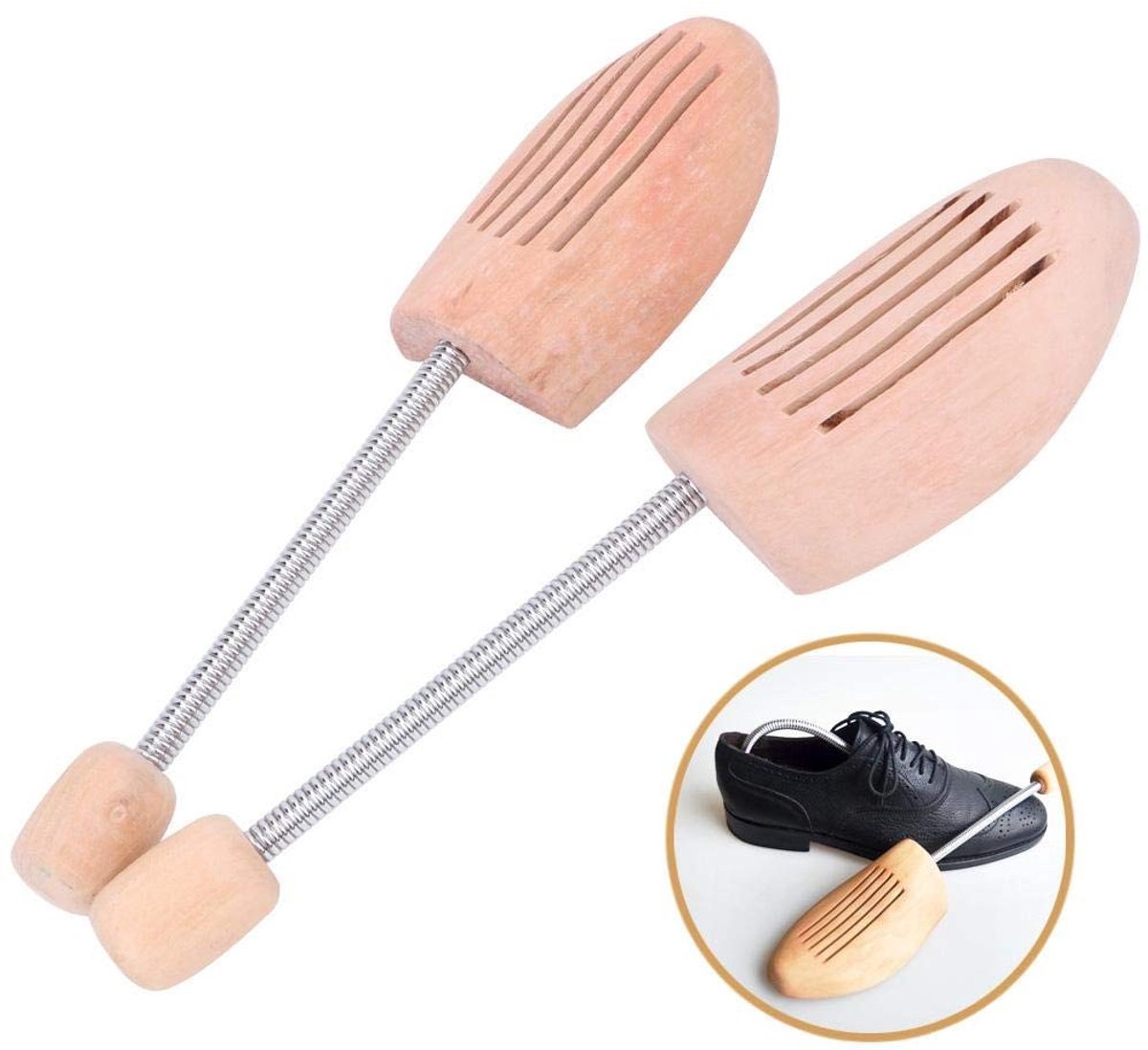 Dailygoods - Cosensi - Dailygoods - Dailygoody - Houten Schoenspanners - Verstelbare Anti-Deformatie - 2 Stuks - Ideaal voor Leerenschoenen - Schoenondersteuning - Duurzaam en Praktisch