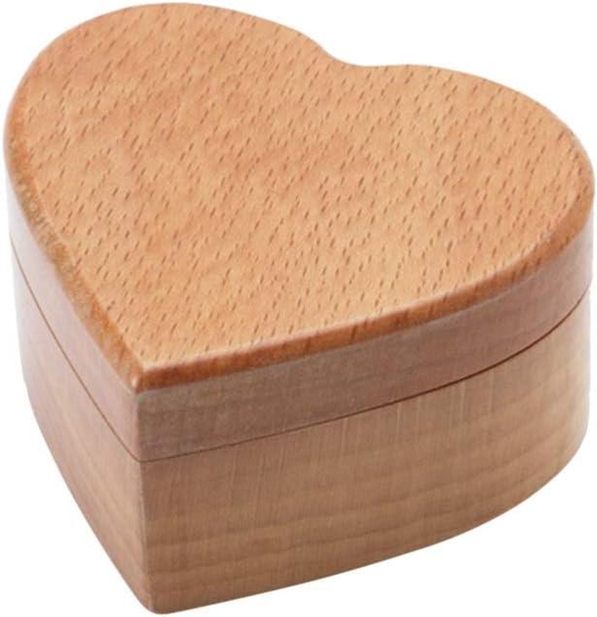 Sieradendoos Ring - Ringhouder - Sieraden opbergen - Houten schelpdesign - 6 x 5.5 cm - Beige