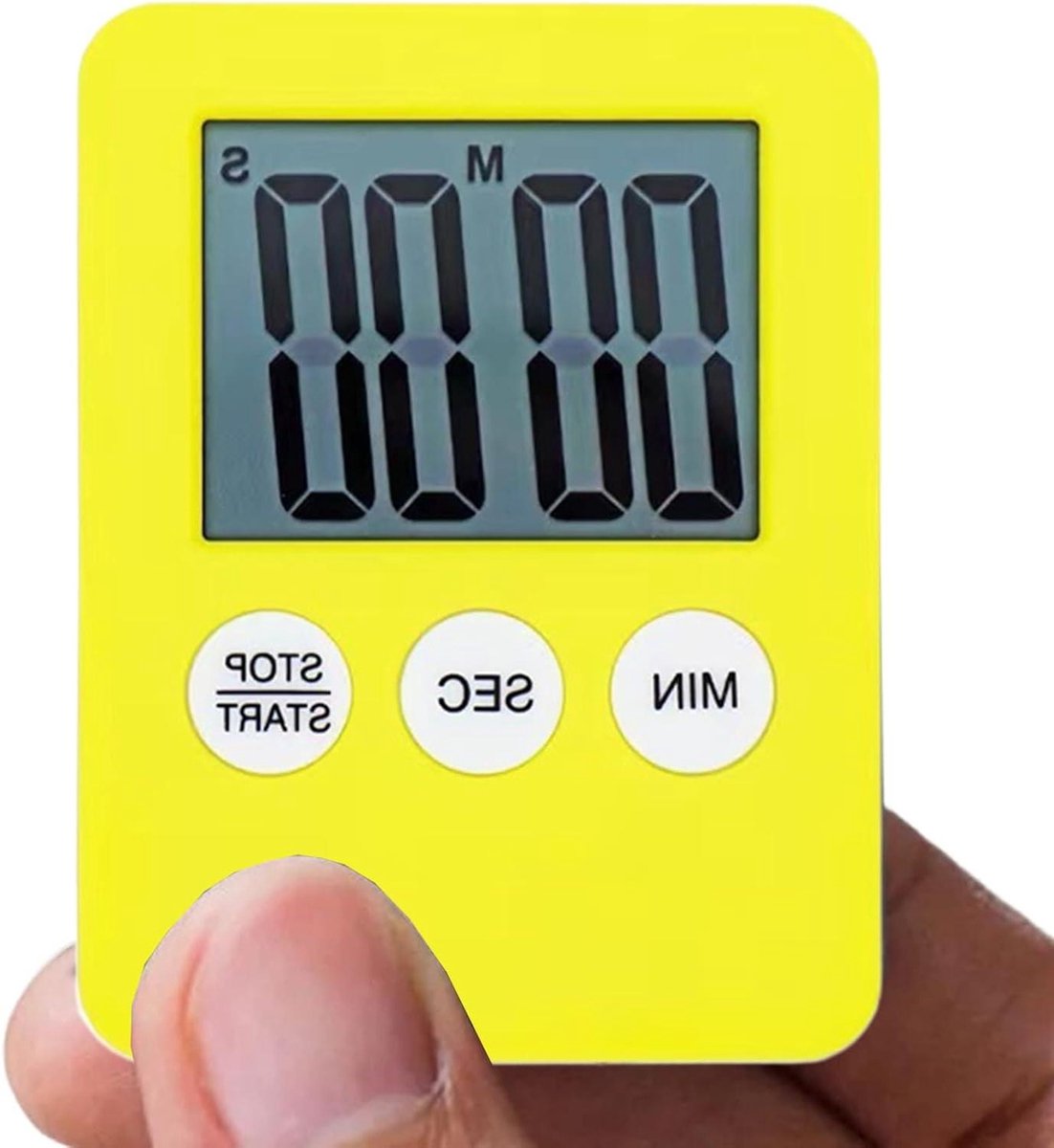 Magnetische Keukenwekker - Digitale Timer - Koken Bakken - 24-uurs Timing - 2x6x2 cm - Geel