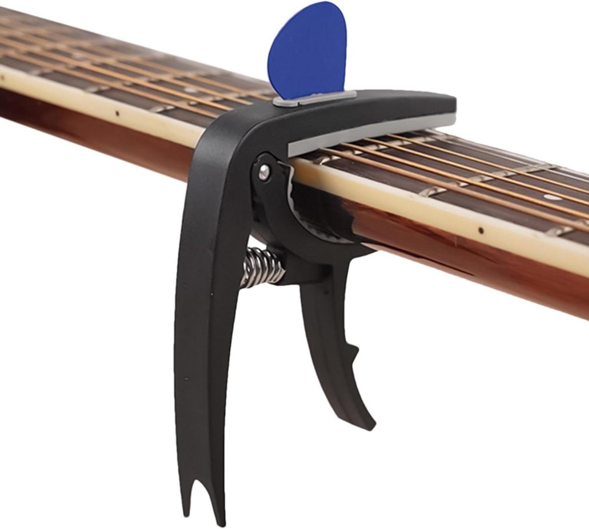 Gitaar Capo - Plectrum Set - Muziek Maken - Krasbestendig Ontwerp - 9.2 x 7.8 cm - Zwart
