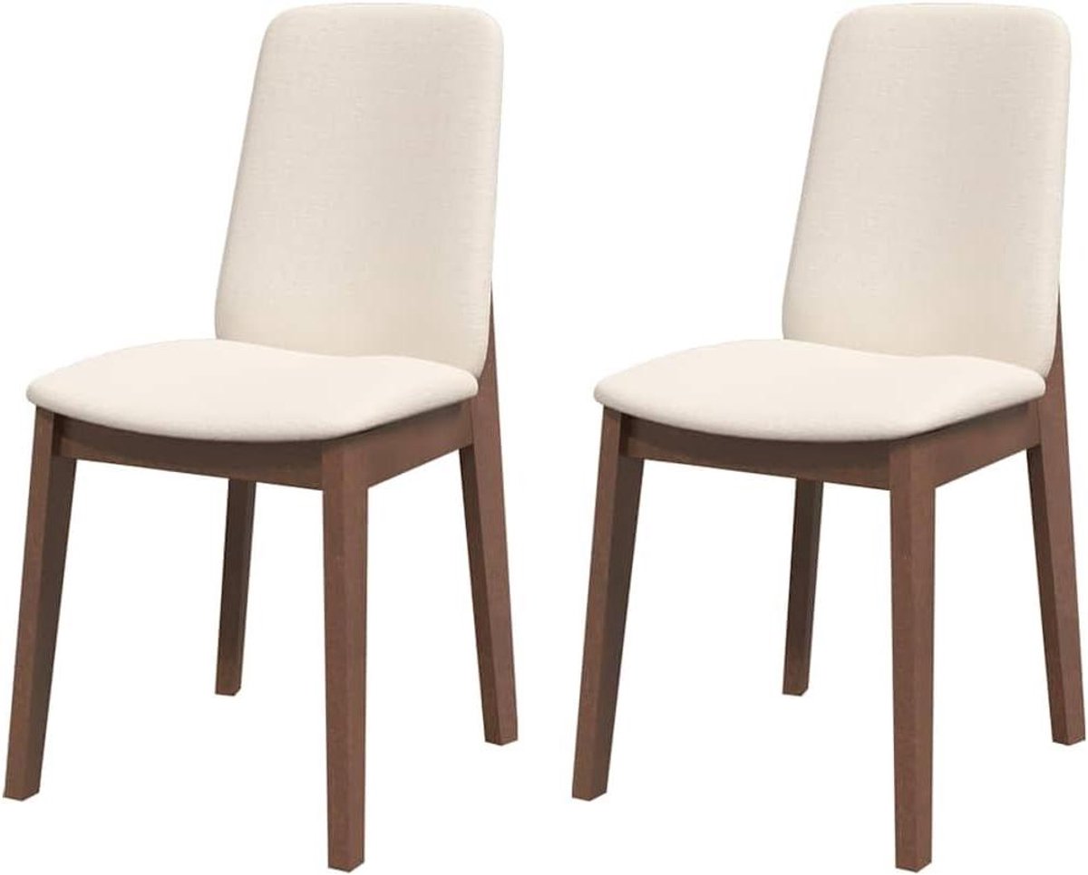 Eetkamerstoelen set - Keukenstoelen - Comfortabel Zitten - Massief Hout - 2 stuks - Bruin