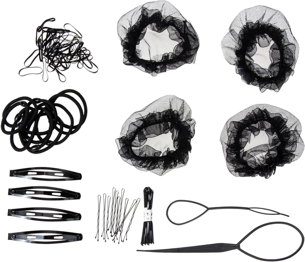 Haarnetjes Set - Haaraccessoires - Haar Stylen - Onzichtbaar en Ademend - 8.5 cm - Zwart