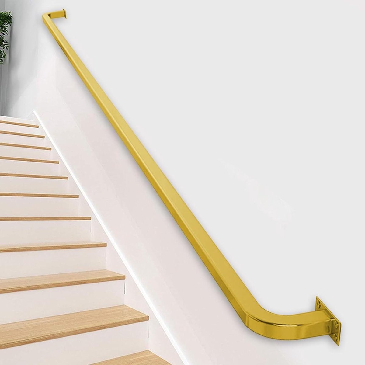 Trapleuning Metaal - Gouden Rail - Veilig Trap Lopen - Roestwerende Coating - 210 cm - Goud