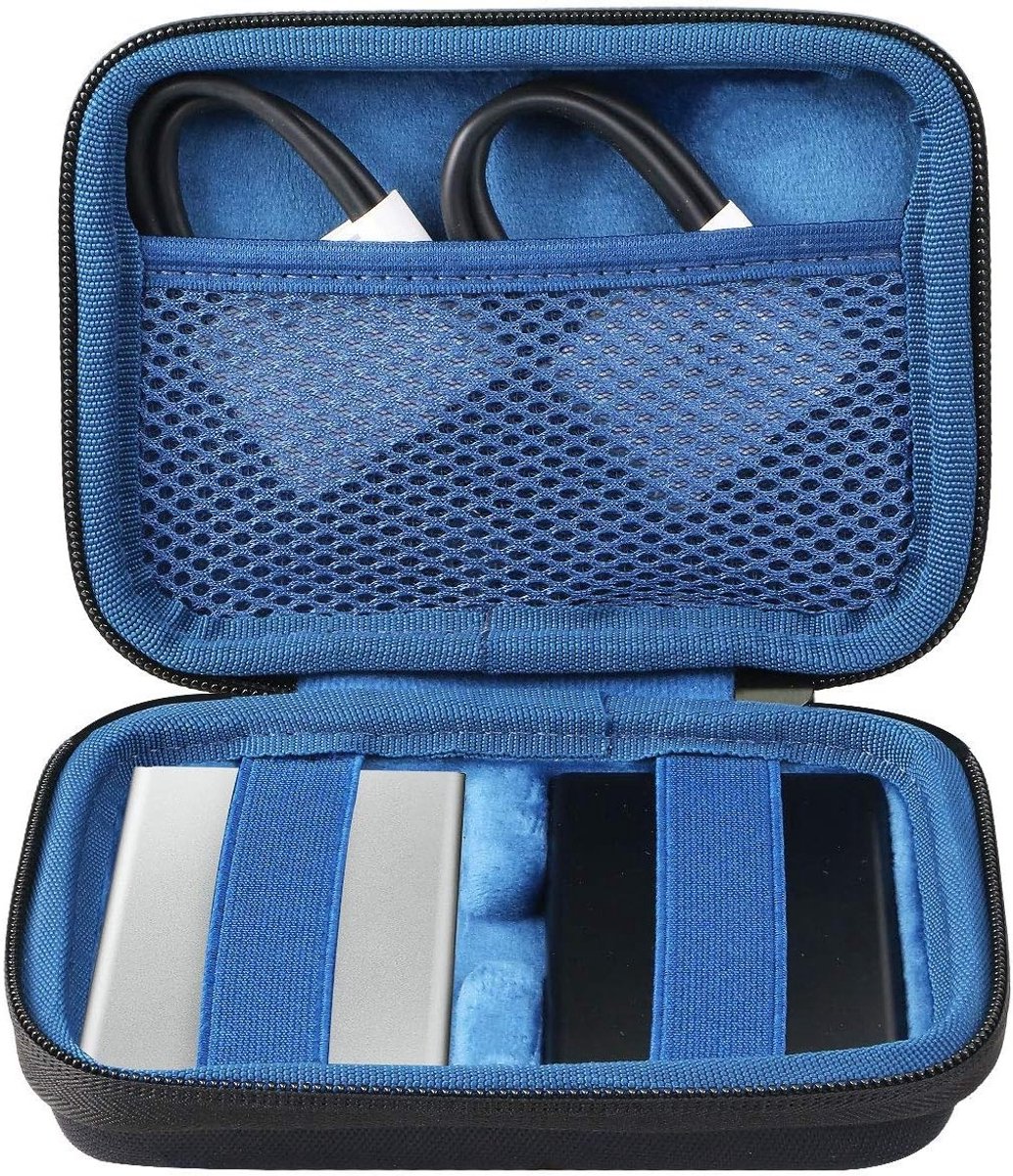 2-in-1 Hard Travel Case voor Samsung T7 Touch/T7 Portable SSD - Bescherming, Draagbaarheid en Opbergruimte voor 500GB, 1TB en 2TB Externe SSD