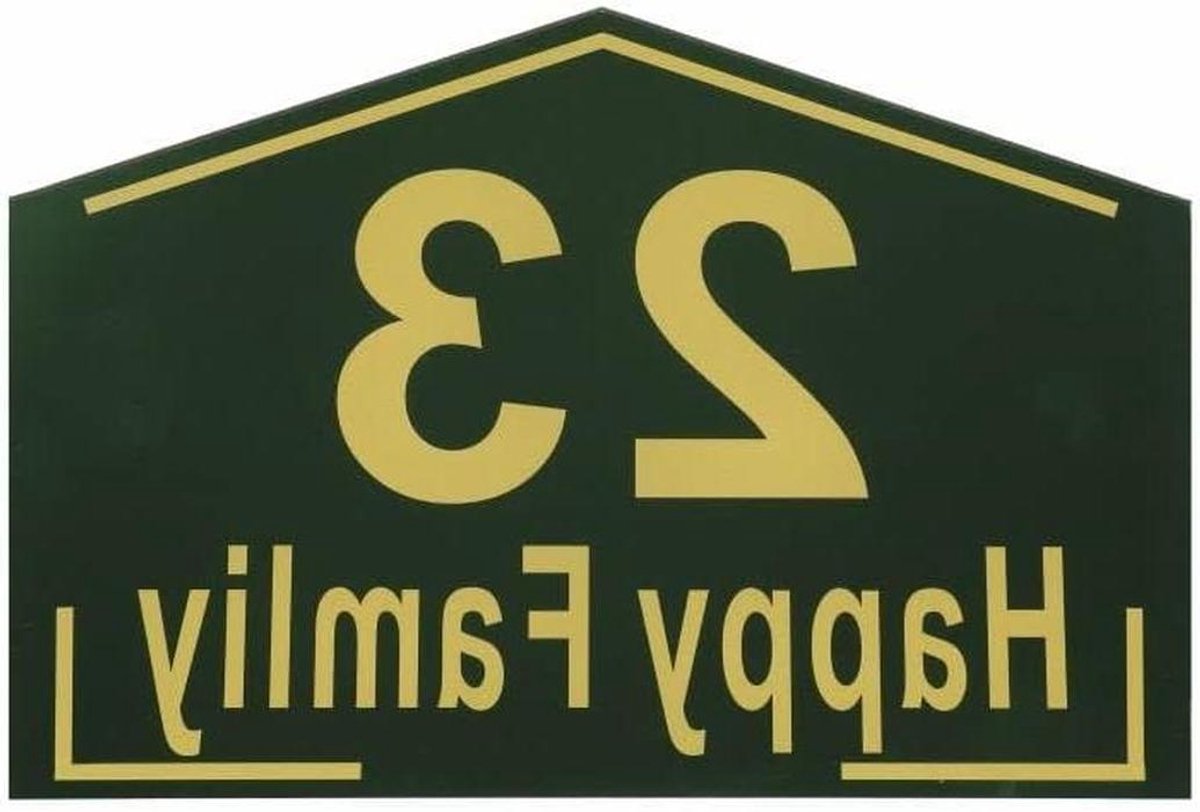 Huisnummer Exterieur Huisnummer Buiten Zwart Voornaamplaatje Deur Plaque Adres Straatplaat Platte nummers voor de deur Thuis 20cm (kleur: huisvorm 3, maat: 215x150mm)