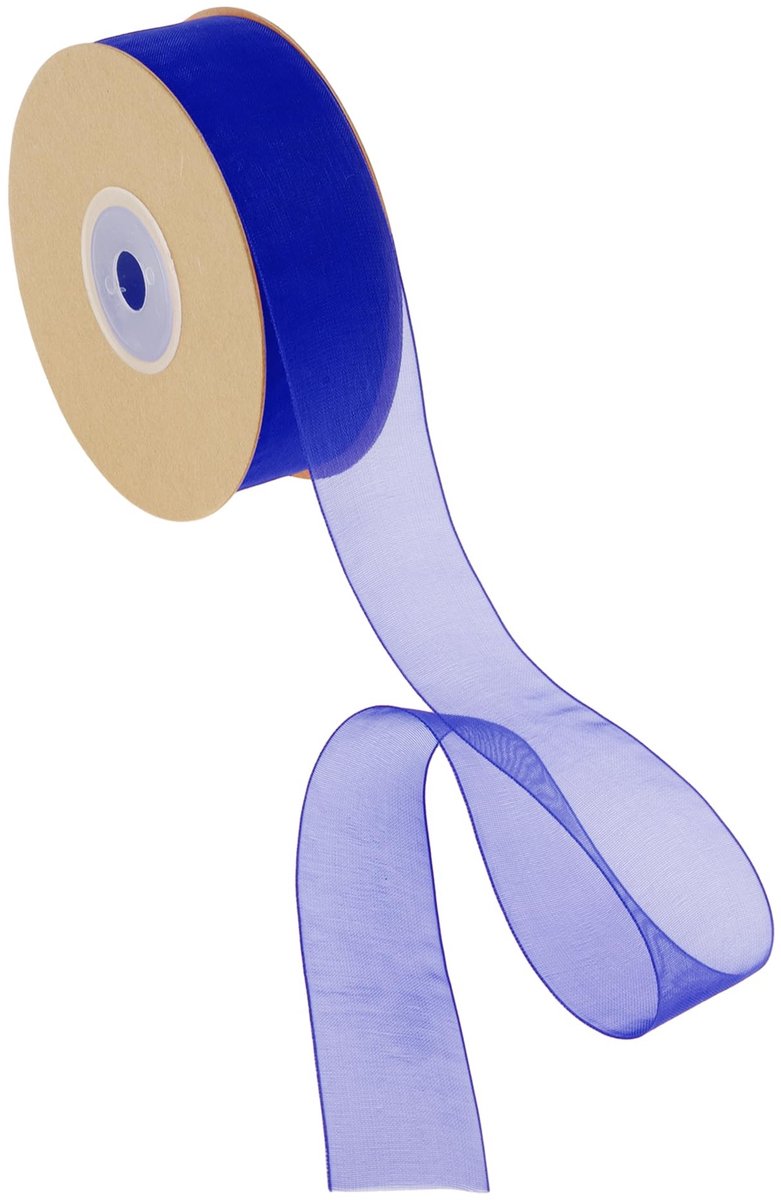 Dailygoods - Geschenklint 22,86 m x 2,5 cm in Blauw voor Creatieve Projecten