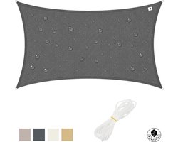 4gardenz Schaduwdoek Waterafstotend Rechthoek 4x5 mtr - Grijs