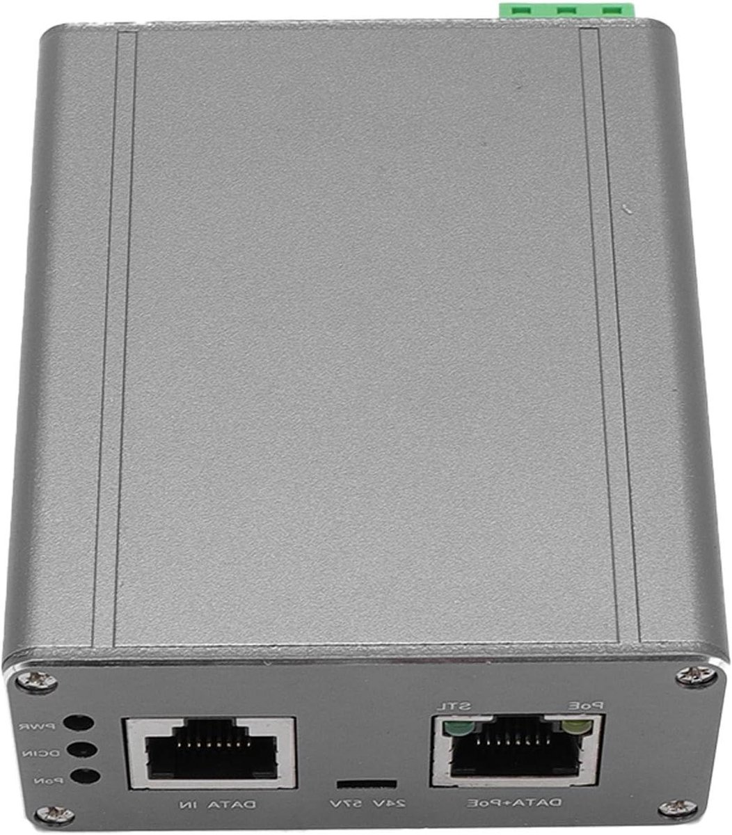 PoE Injector - Netwerk Voeding - Apparaten Voeden - Hoge Vermogen 150W - 2.5 Gbps - Zwart