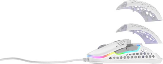 Gaming Muis - Lichte Muis - Intensief Gebruik - Modulaire Behuizing - Ultralicht - Wit — afbeelding 5