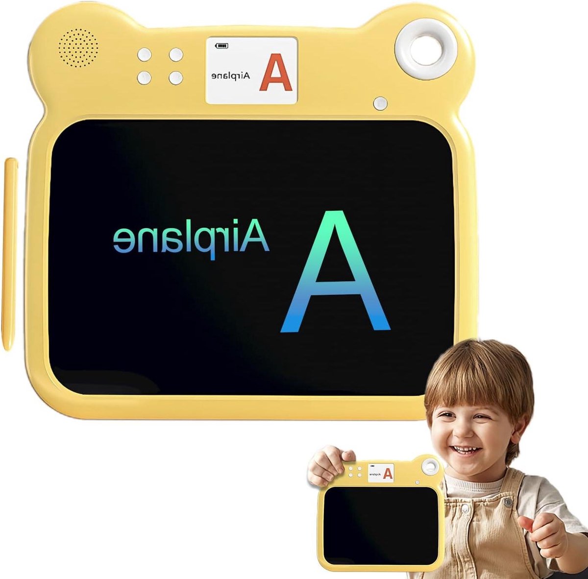 LCD Schrijftablet - Digitaal Tekenbord - Kinderen Leren Tekenen - Herbruikbaar Eco Vriendelijk - 20 cm Scherm - Goud