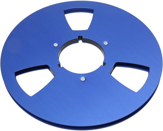 Lege tape spoel - Wikkelspoel bandrecorder - Cassetterecorder herstellen - Roestvrijstalen schroeven - 105 inch - Blauw van Merkloos — afbeelding 4