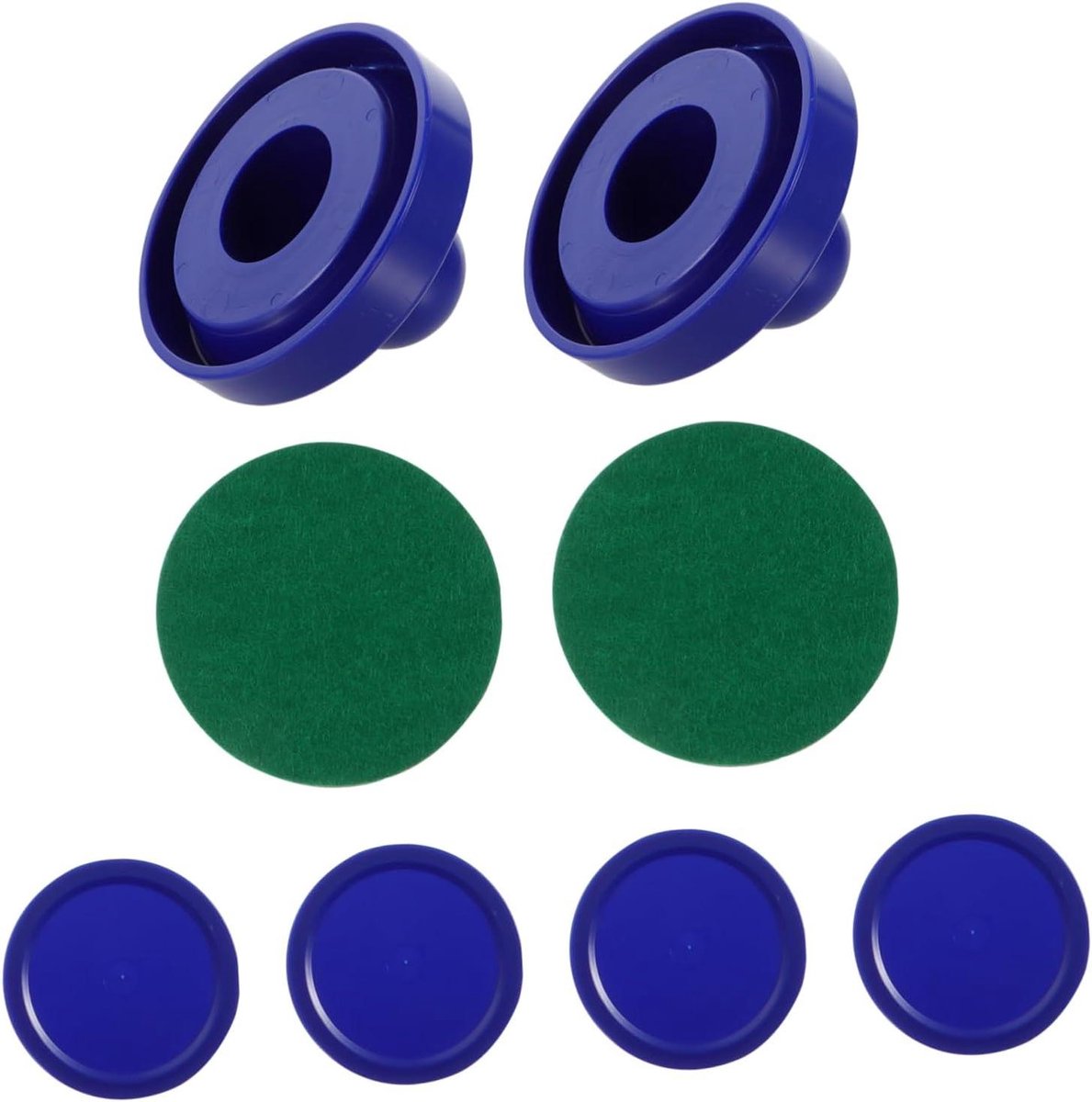 Air Hockey Accessoires - Pucks en Paddles - Spelplezier Thuis - Duurzaam Kunststof - 9.6CM - Blauw