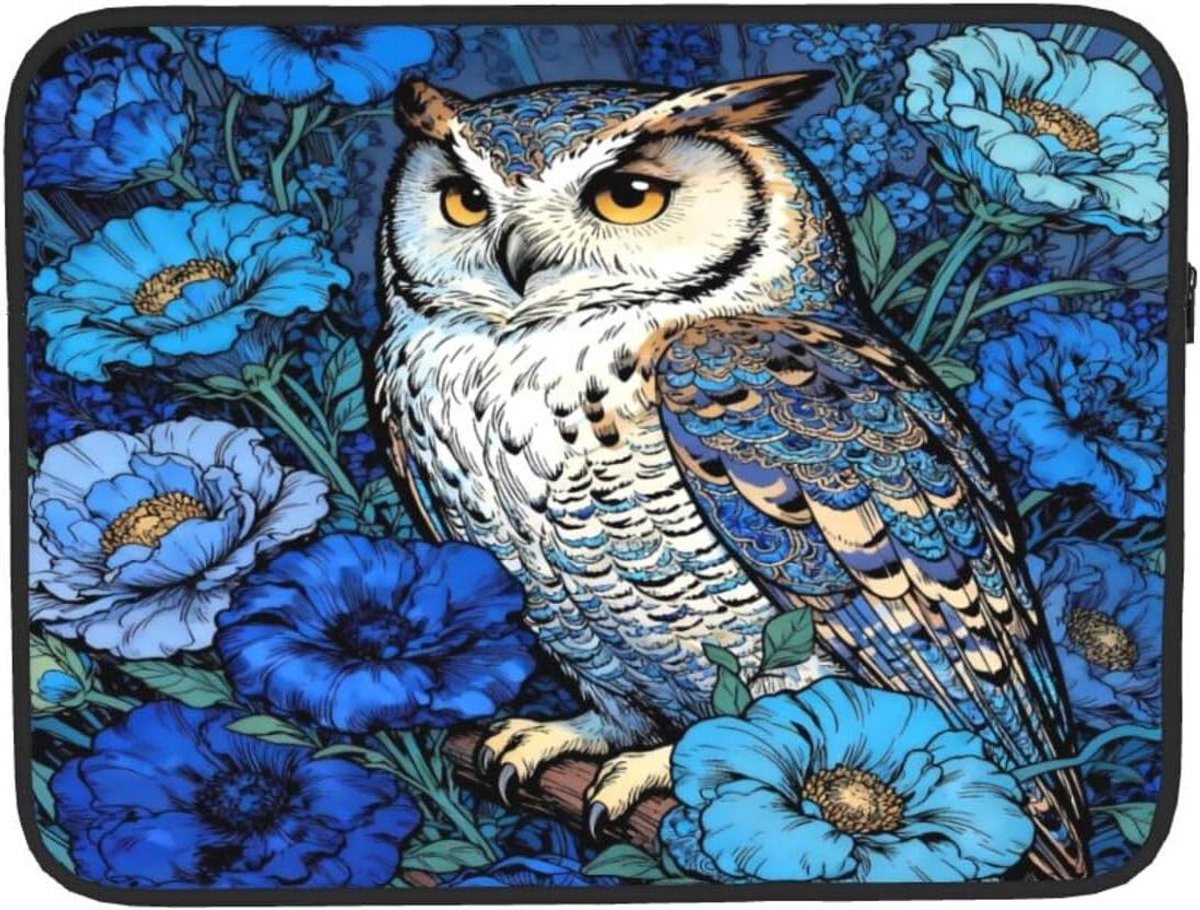 Laptop Sleeve - Computerhoes Tablet - Veilige Opslag - Stijlvolle Print - 13 Inch - Blauw