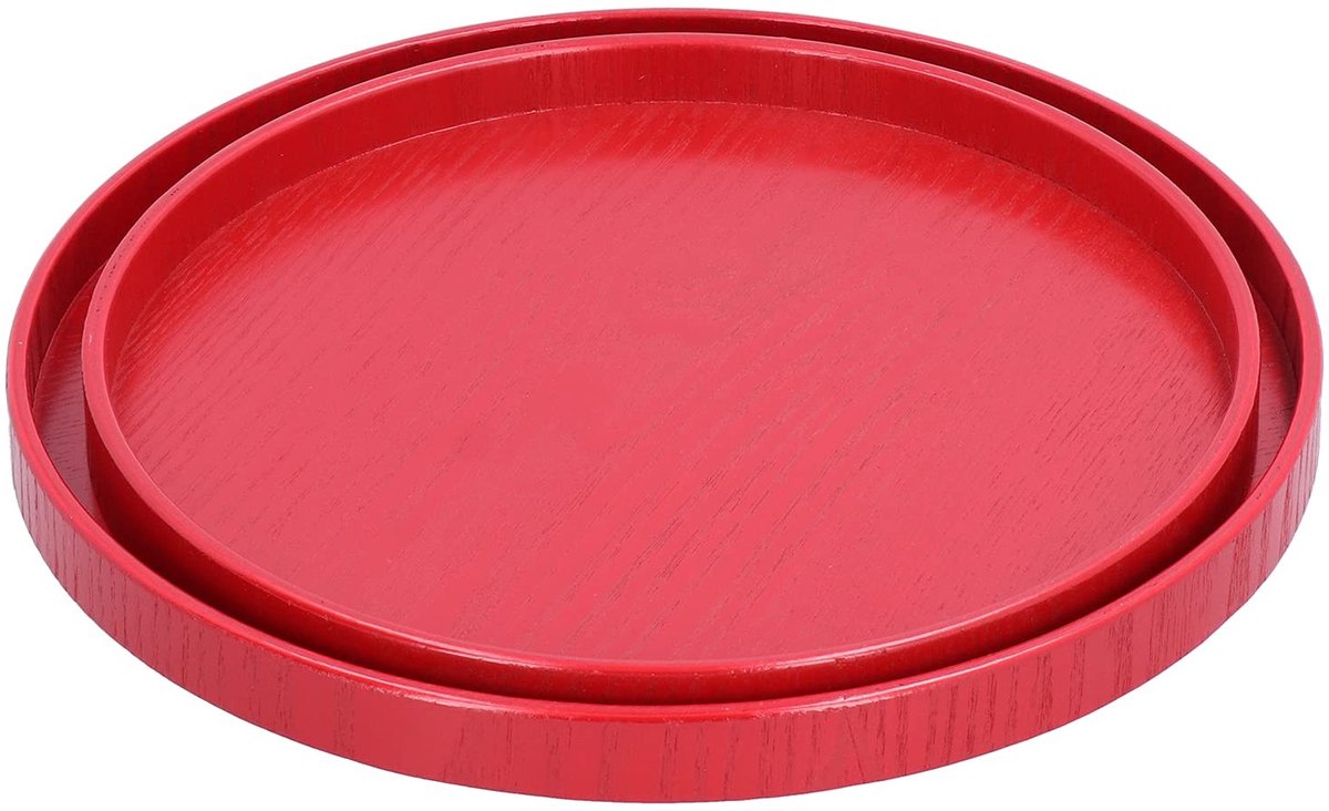 Dailygoods - Set van 2 Houten Dienbladen voor Ontbijt en Snacks