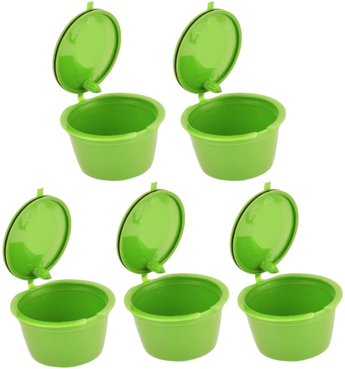 Dailygoods - 5 Stuks Herbruikbare Koffiefilters met Maatlepel voor Koffiezetapparaat