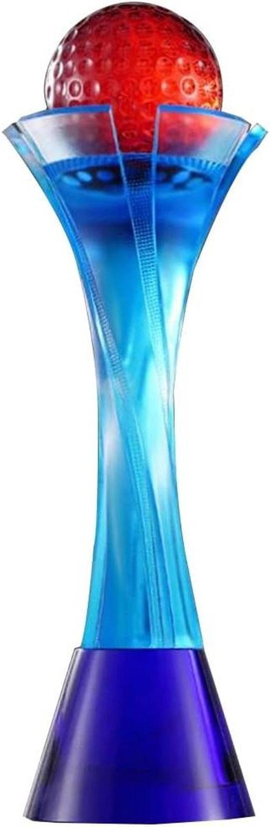 Kristallen Trofee - Blauwe Award - Wedstrijd Belonen - Gedetailleerd Snijwerk - 11 x 32 cm - Blauw