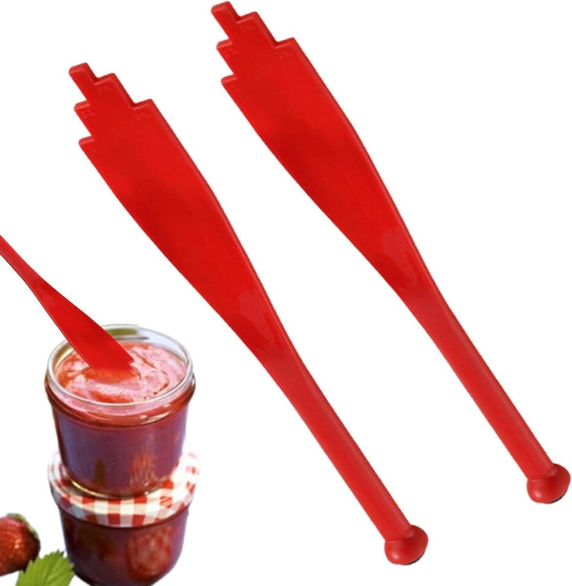 Inblikkende tang - Pottenlifter - Veilig koken - Hittebescherming - 2 stuks - Rood