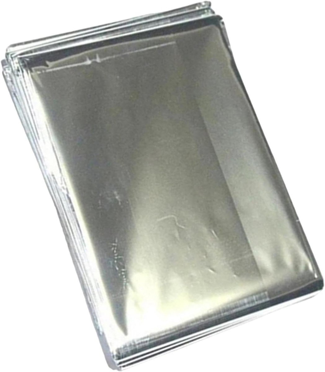 Nooddeken Warmtedeken - Isolatie Folie - Outdoor Kamperen - Warmtebescherming Winddicht - 160 x 210 cm - Zilver