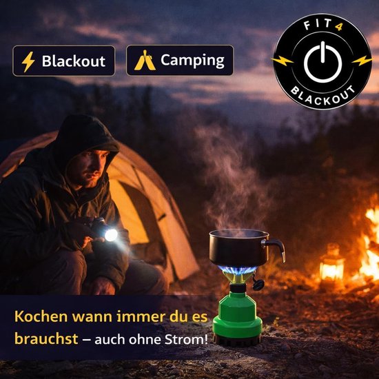 Camping Gasstel - Kooktoestel Outdoor - Koken Buiten - Compact Ontwerp - 12x12x18.6 cm - Groen van Camping — afbeelding 5