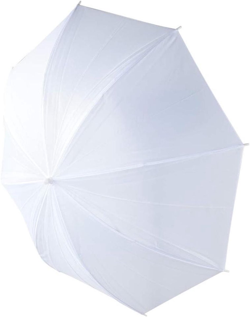 Zachte Paraplu - Lichtverspreider - Studio Fotografie - 8 Metalen Botten - 33 Inch - Wit