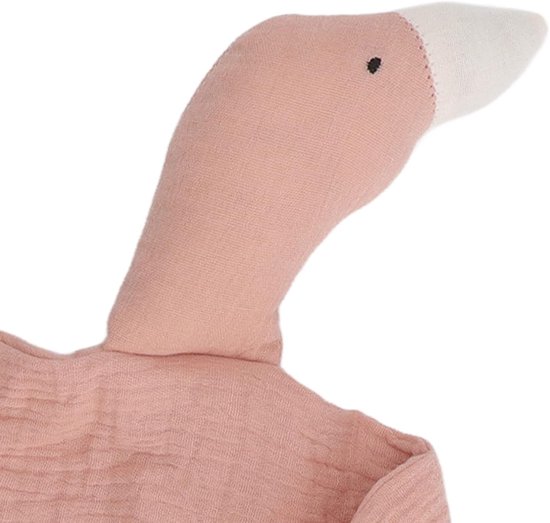 Veiligheidsdeken Gans - Zachte deken - Baby comfort - Zacht katoen - 20 x 6 cm - Roze — afbeelding 4
