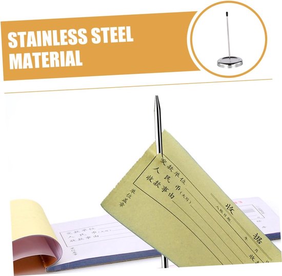 Rekeninghouder Bonnenhouder Organizer Memo Spike Rod Kantoor Restaurant Keuken Lichtgewicht Stevig — afbeelding 2