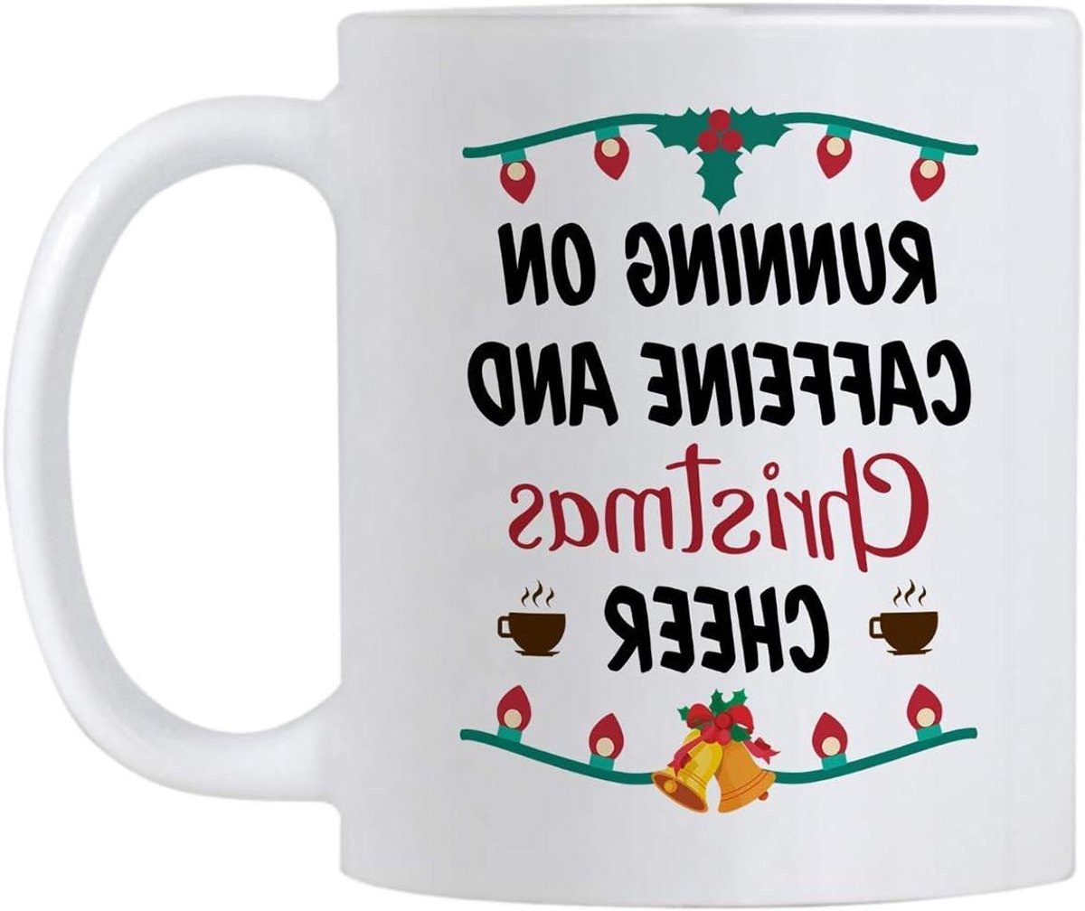 Kerst Mok - Thee Koffie Cup - Warme Dranken - Dubbelzijdig Design - 11 OZ Capaciteit - Wit