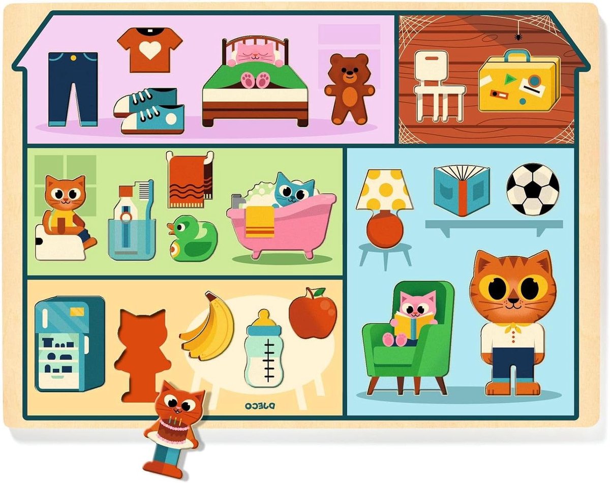 Houten Puzzel - Educatief Speelgoed - Kind Ontwikkeling - Stevig Houten Materiaal - Niet Gespecificeerd - Meerkleurig