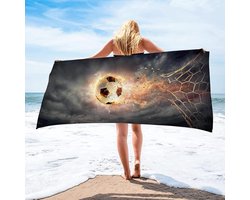 Football Beach Towel 200x200cm Extra Large Beach Towels Microfiber Sports Beach Towel for Adults Kids Quick Dry Sand Free Lightweight Soft Bath Towels for Travel, Swimming, Camping