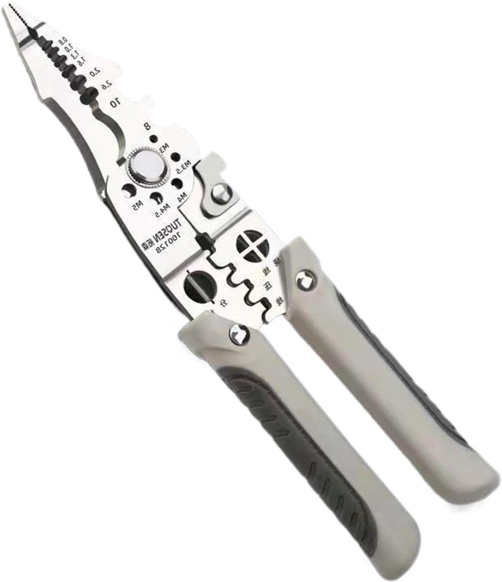 Draadstriptang, draadknipper - Professioneel draadstrippergereedschap Draadknipper,Multifunctionele draadsplitser Kabelstripper voor elektriciens, onderhoud, thuis