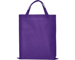 TEXXILLA 10-delig | 25er | 100-pack PP-tas Classic met twee korte hengsels, kleur: paars, maat: 10 stuks