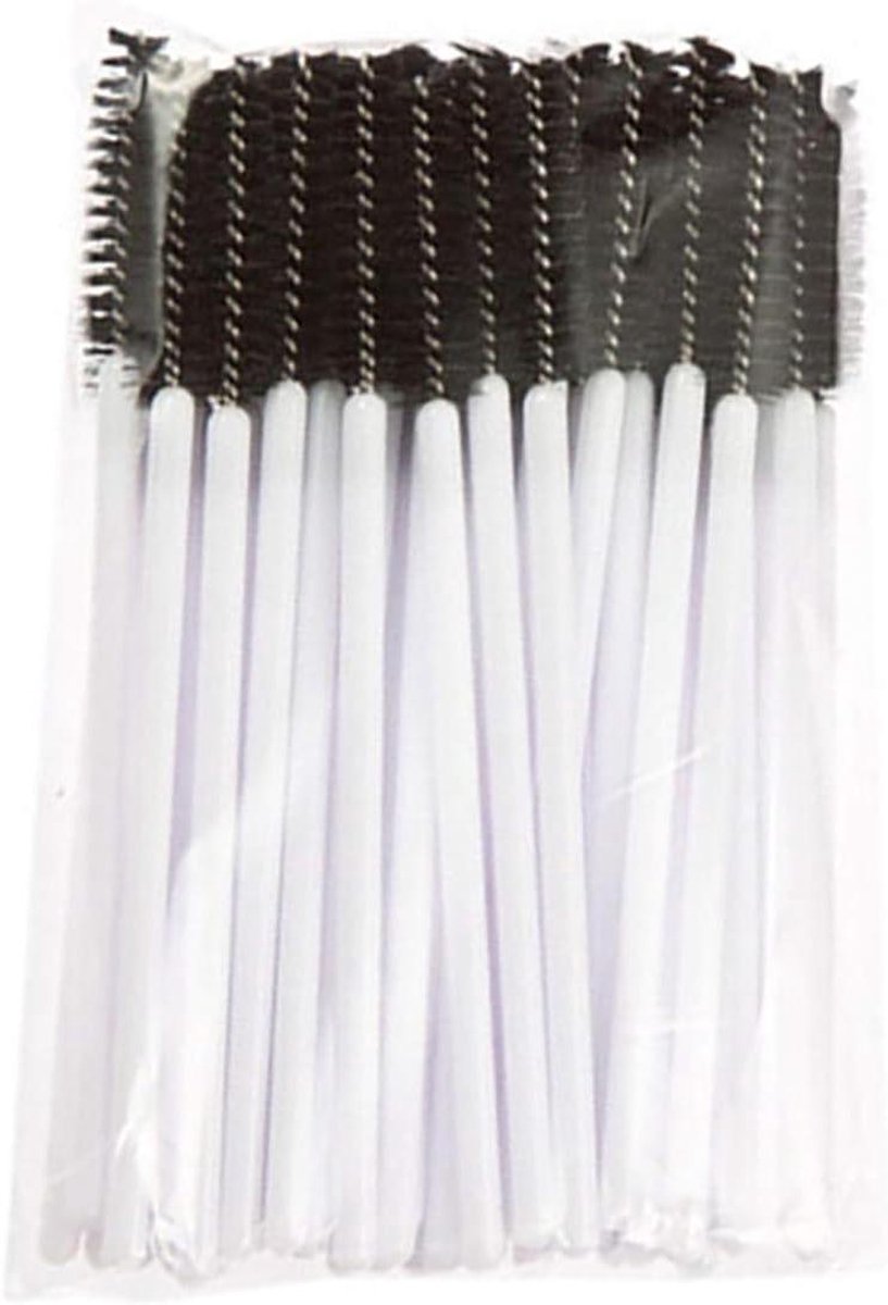 Wimperborsteltjes - Mascara Wands - Make-up Aanbrengen - Buigbare Kop - 100 stuks - Roze