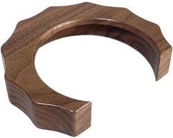 Zetkop Hitteschild - Brouwkop Ring - Espresso Extractie - Hittebestendige Ring - 118 x 10 x 25 inch - Natuurlijke Walnootkleur