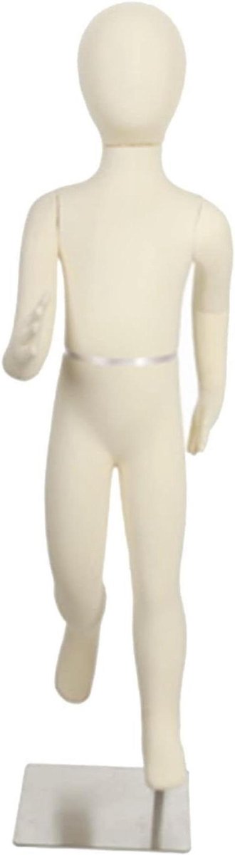 Kinder Etalagepop - Paspop Kind - Kleding Presenteren - Volledig Lichaam - 1-14 Jaar - Beige