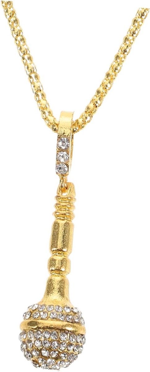 Hanger Ketting - Halsketting Unisex - Dagelijkse Mode - Microfoon Hanger - 68 cm - Goud