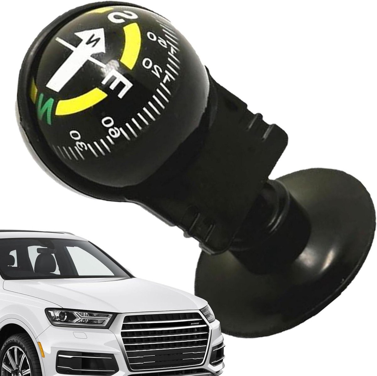 Auto Kompas - Navigatie Hulp - Reizen Navigeren - Heldere Schaal - 6 x 35 x 35 cm - Zwart