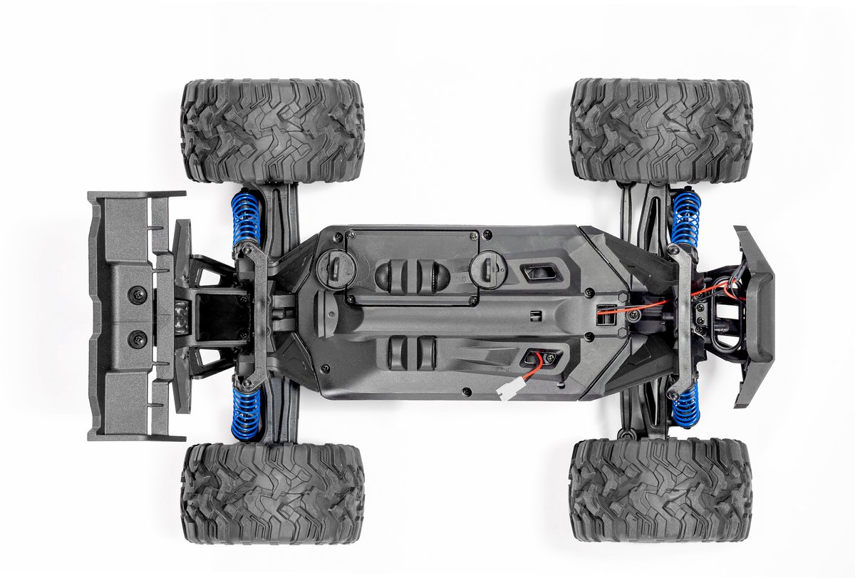 Overmax X-Shard RC auto / RC car Monster Truck 4x4 – metalen aandrijving – tot 30 km/u – LED verlichting – off-road – IPX4 – bereik 90 m – 1:16 – RTR set – 20 min rijtijd – onafhankelijke vering – vanaf 8 jaar - Bestuurbare Auto — afbeelding 22
