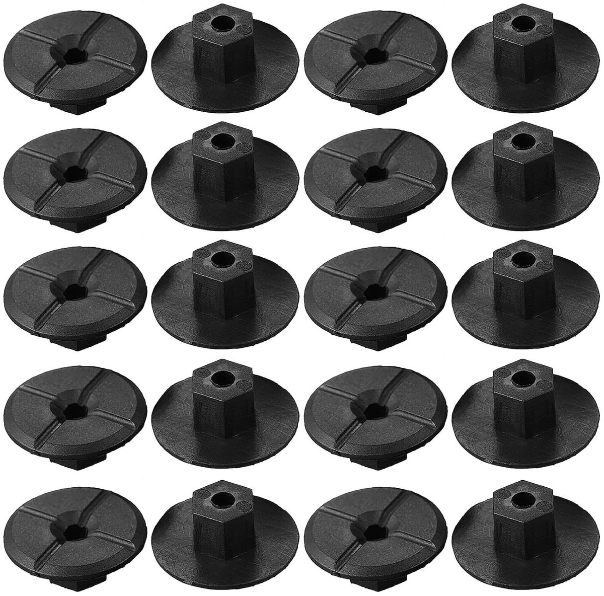 50 Stuks 4mm Zwarte Plastic Vleugelmoeren voor Wielbevestiging en Schaalconstructie, Duurzaam en Lichtgewicht Hardware Accessoire