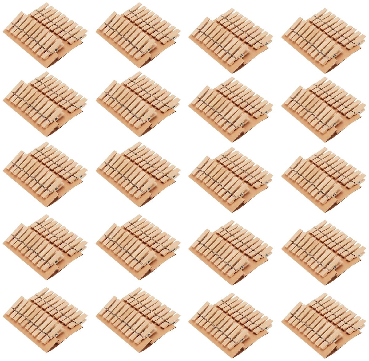 Cosensi - 400 Stuks Mini Houten Wasknijpers voor Knutselen