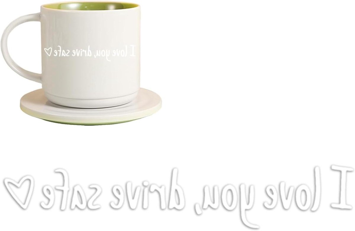 Auto Stickers - Spiegel Decoratie - Liefde Tonen - Duurzame Lijm - 11 x 2 cm - Wit