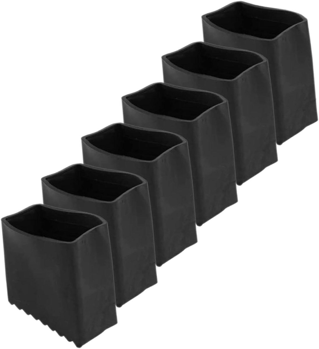 Ladder Voetbeschermers - Ladderdoppen Set - Vloer Beschermen - Slijtvast Rubber - 6 Stuks - Zwart