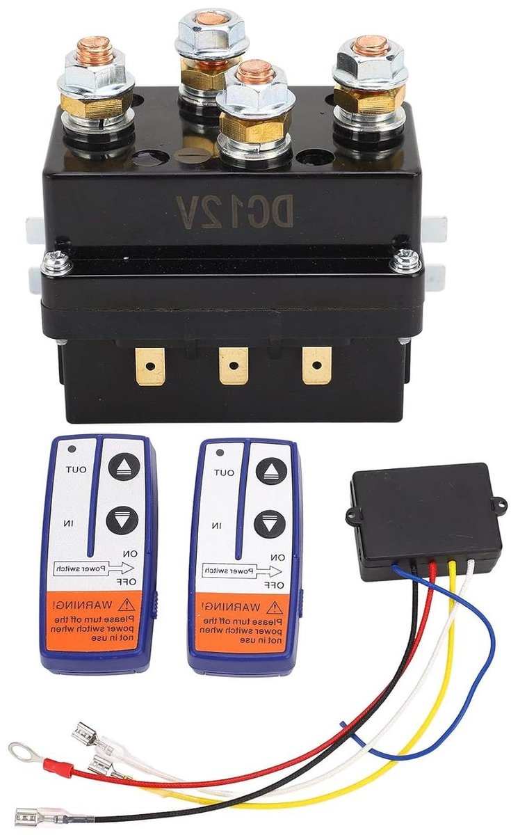 Relais Schakelaar Kit - Afstandsbediening - Voertuig Ondersteuning - Hoge 500A Stroom - 12 Volt - Zwart