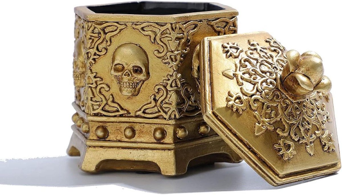 Sieradendoosje Sculptuur - Hars Opberger - Decoratie Thuis - Vintage Stijl - 12.5 cm Hoog - Niet gespecificeerd