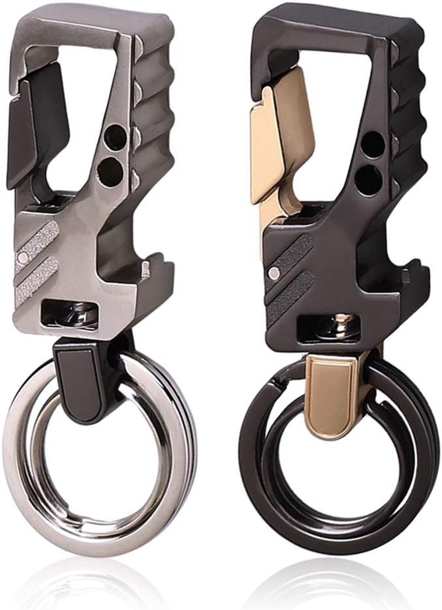 Sleutelhanger, 2 stuks, metaal, flesopener, voor heren