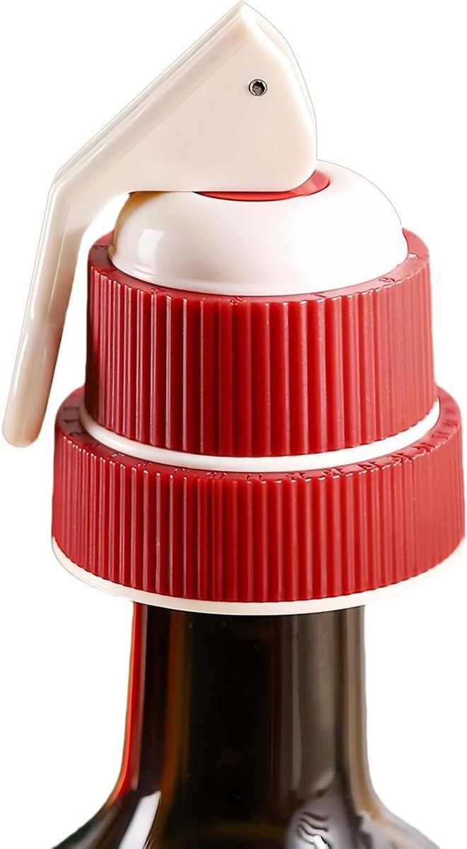 Flessenstop - Drankbewaarder Kurk - Drank Vers Houden - Met Tijd Tracker - 68 x 51 cm - Rood