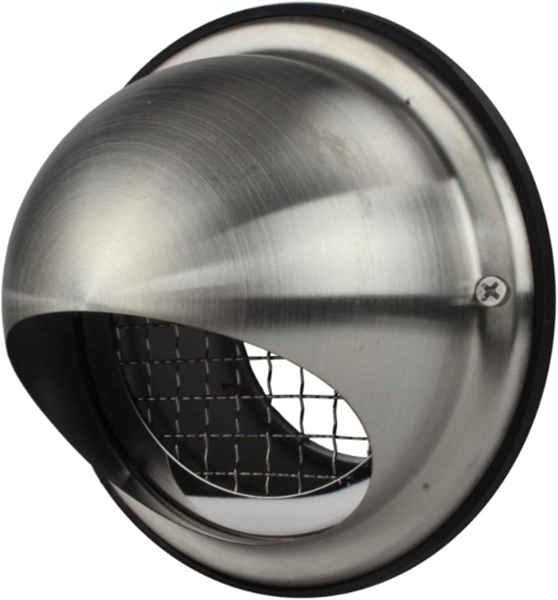 Ventilatierooster Afvoerkap - Afvoerluik Toevoerrooster - Luchtstroom Reguleren - Roestvrij Staal Insectennet - Ø 100 mm - Zilverkleurig